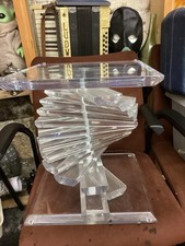 VINTAGE LUCITE PERSPEX STACKED LADDER TABLE