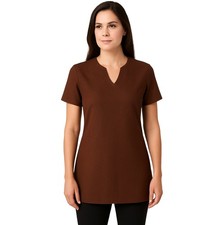 Ladies Brown Salon Tunic
