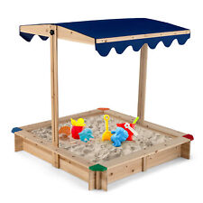 Kids Wooden Sandbox Outdoor Children Play Station Kids Play Sandpit with Canopy