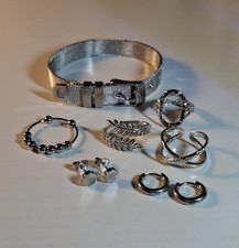 silver Stainless Steel Adjustable Rings And More Gift Set Bundle