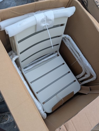 Metal chair with arms - metal,