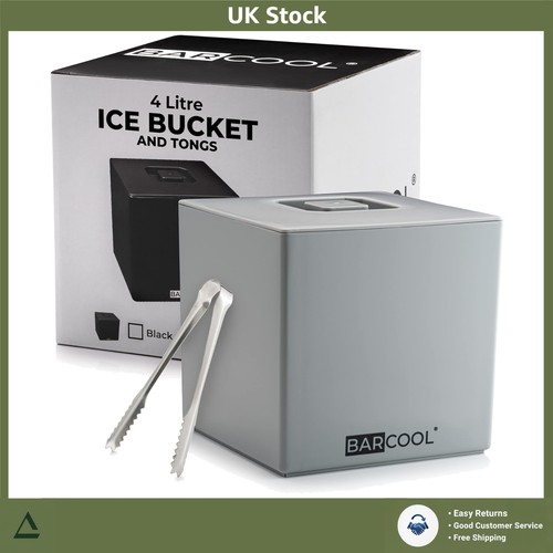 Insulated ice bucket with - ice, lid