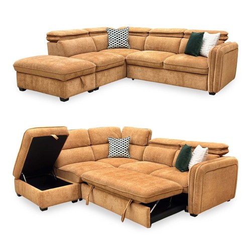 Rodney corner sofa bed rust - 'rodney',