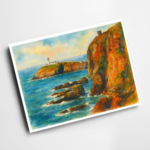 Print cliffs south - &,