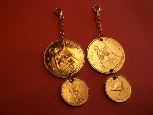 Penny farthing coins - coins,