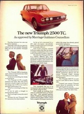 TRIUMPH 2500 TC Car - Original 1974 ADVERTISEMENT. Free Post