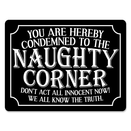 Naughty corner funny metal - corner,
