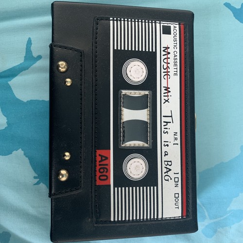 Cassette tape shoulder bag - cassette,