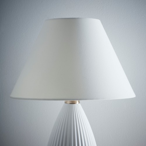 Cream linen lampshade coolie - cream,