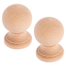  2 Pcs Fence Toppers Wood Finial Ornaments Decorative Wooden Finials