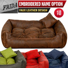 Dog Bed Faux Leather Sofa Bed