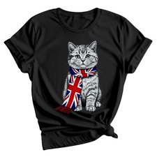 A Cat With A Union Jack Scarf