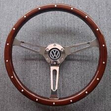 15’ 380mm Fits VW Beetle Riveted Solid Wood Steering Wheel