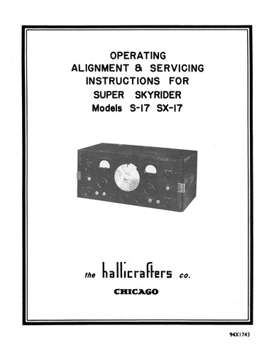 Hallicrafters and sx 17 - hallicrafters,