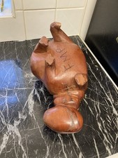 Mahogany Wooden Hippo 