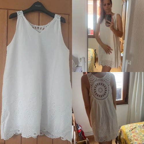 Next white sleeveless eyelet - sleeveless,
