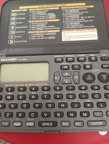 Sharp 6390 memo - sharp, el-6390