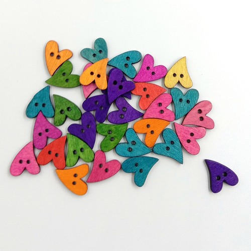 100 pcs wooden buttons - 100,