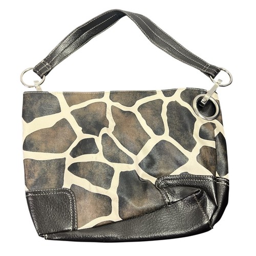 Vintage giraffe print faux fur - print,