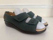 Women’s Hotter Comfort Concept Florence STD Sandals Green Nubuck Size UK 6