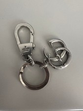 Gucci GG Logo Keychain Silver