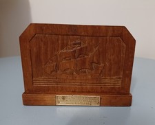 Rare Find.  Treen Letter Rack made from the Timbers  of HMS Iron Duke 1916