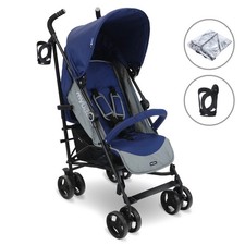 My Babiie MB02 Plus Lightweight Stroller - Blue and Grey - Grade C