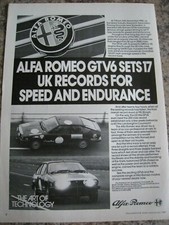 ALFA ROMEO GTV6 CAR ART TECHNOLOGY 1984 POSTER ADVERT APPRX A4 SIZE file 9