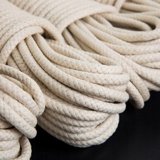 Natural Cotton Rope Cord Twine Braided 16 Strand Garden Washing Line Camping Etc