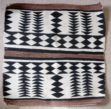 Antique America Indian Navajo Saddle Blanket  27”x 29” (69 x 74 cm).