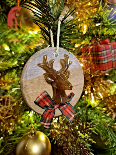 Stag head baubles - stag,