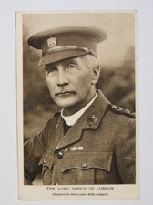 Lord Bishop Of London Rifle Brigade Chaplain WW1 1915 Postcard 