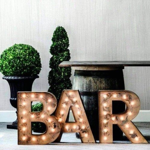 Large metal marquee letter - , –