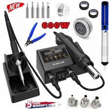 600W 220V Soldering Iron Hot Air Soldering Station Rework Desoldering Station