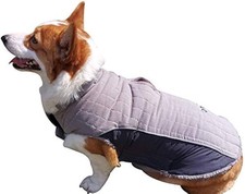 Dog Winter Coat with Harness Hole Waterproof Snowsuit Removable Hood Jacket