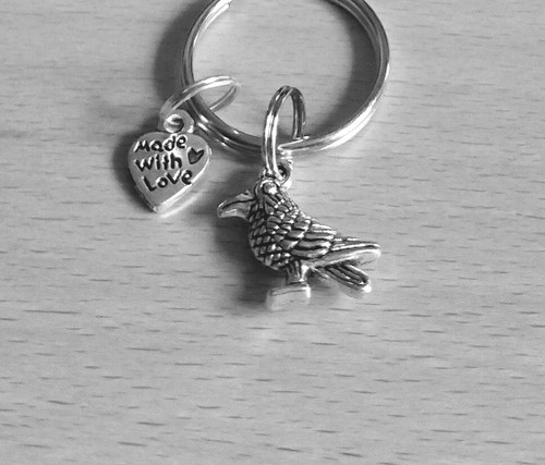 Gorgeous crow keyring - gorgeous,