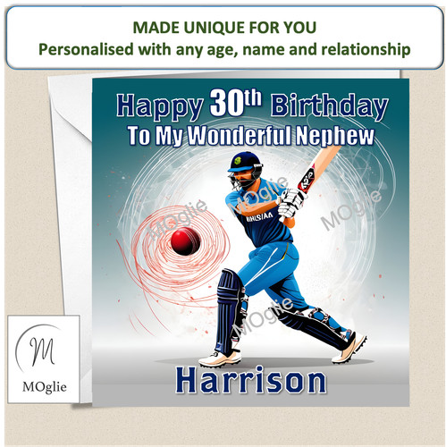 Personalised cricket birthday - cricket,