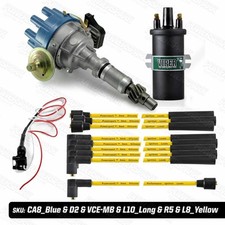 Rover V8 35D Electronic Distributor Viper Black Coil Yellow HT Leads Link Lead 