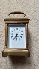 Elliott & Sons London Antique Miniature Brass Carriage Clock c/w Key working