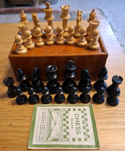 Fine antique boxwood - fine, ebony