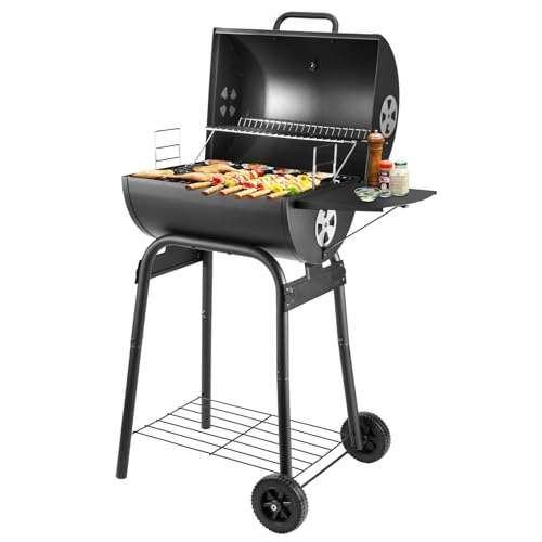 Charcoal bbq grill smoker with - charcoal,
