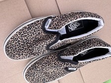 Vans Cheetah leopard Animal Print Slip On Shoes  Size UK 1