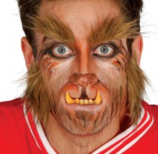 Werewolf EYEBROWS & SIDEBURNS Wolfman Teen Wolf Men's Halloween Fancy Dress