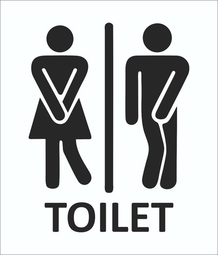 Funny toilet door sign - funny, woman
