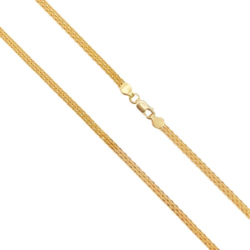 22ct yellow gold flat chain - gold,