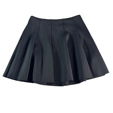 Topshop Black Pleated Mini