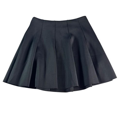 Topshop black pleated mini - black,
