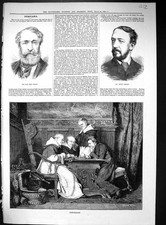 Old 1882 Checkmate Men Playing