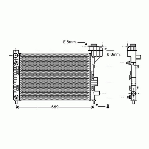 Radiator for mercedes vito - radiator,