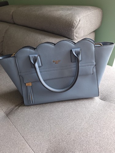 Dune blue leather tote - blue, bag